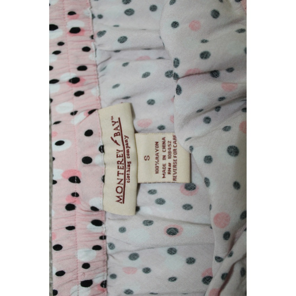VTG Pink Polka Dot 2 Piece Set Button‎ Front Top & Maxi Skirt Women's Small - Picture 15 of 16
